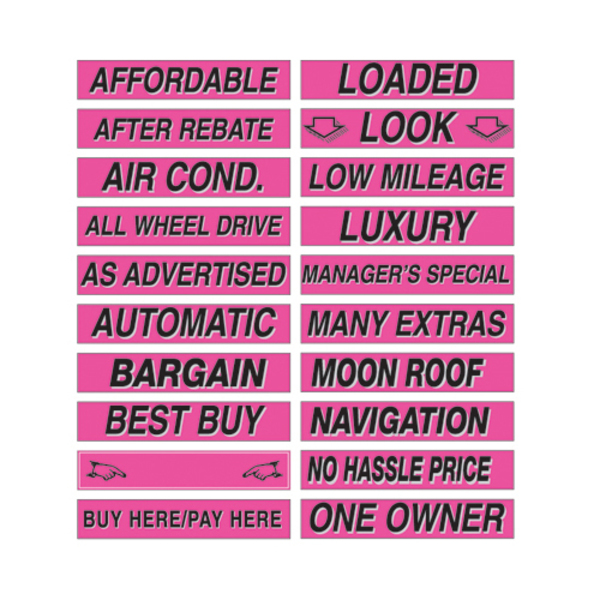 Ez Line 15" Hot Pink Adhesive Windshield Slogans: Diesel Pk 142-DIES